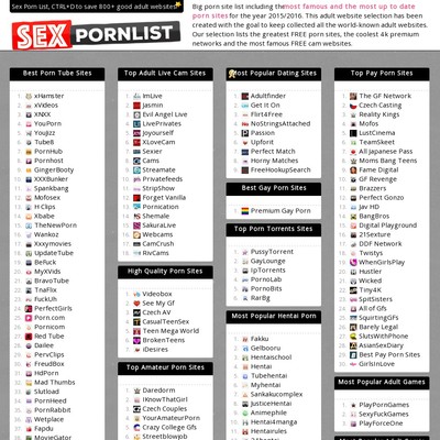 Sexpornlist.net - Sex Porn List | Similar Porn Sites